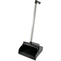 Sp Richards Genuine Joe Dust Pan, Lobby Master, PVC Handle, Plastic, 12", Black - GJO85147 GJO85147